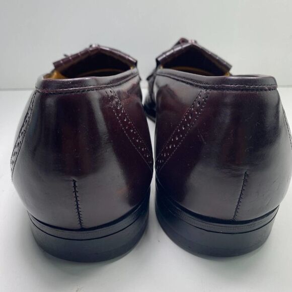 Johnston & Murphy Optima Dress Shoes Loafers Kiltie Tassel Burgundy Size 10B - Picture 3 of 9